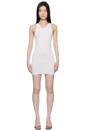 Alexander Wang Crystal Hotfix Racer Tank Loungewear Minidress