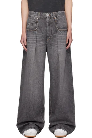 Isabel Marant Gray Janael High-Rise Loose-Fit Jeans