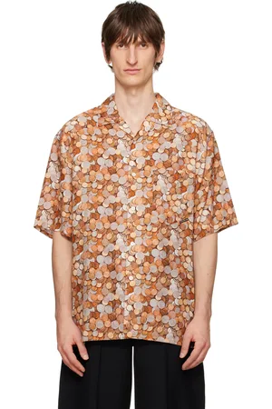Alexander Wang Orange & Tan Coin Shirt