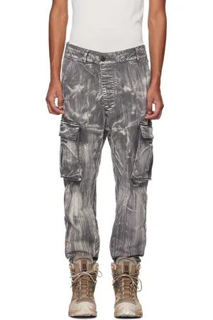 11 BY BORIS BIDJAN SABERI Gray P21B Denim Cargo Pants