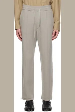 Solid Gray Pintuck Sweatpants