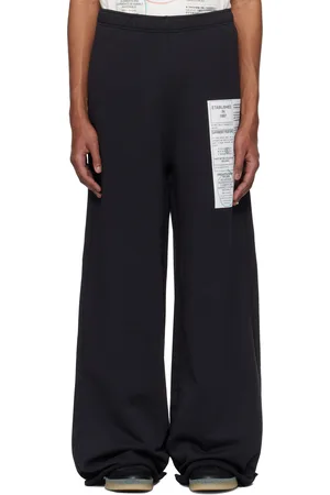 Maison Margiela Black Newspaper Print Sweatpants