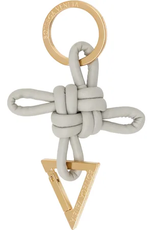 Bottega Veneta Gray Triangle Keychain