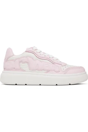 Alexander Wang Pink & Off-White Puff Pebble Leather Sneakers