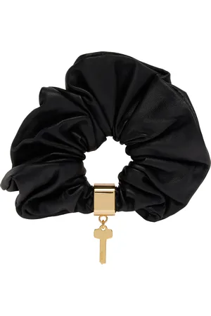 We11 Done Key Charm Leather Scrunchie