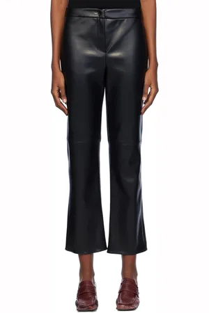 Max Mara Black Sublime Faux-Leather Trousers