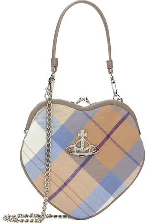 Vivienne Westwood SSENSE Exclusive Capsule Beige & Blue Belle Heart Frame Bag