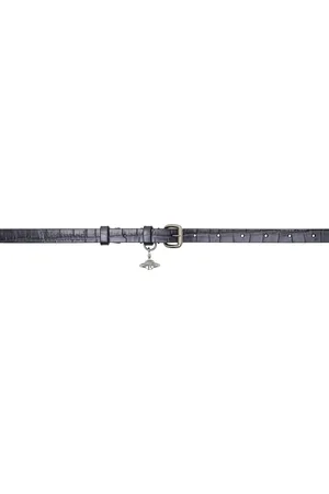 Vivienne Westwood Gray Alex Mini Charm Belt