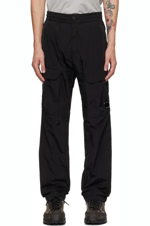C.P. Company Black Garment-Dyed Cargo Pants