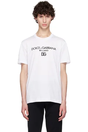 Dolce & Gabbana White DG Embroidery T-Shirt