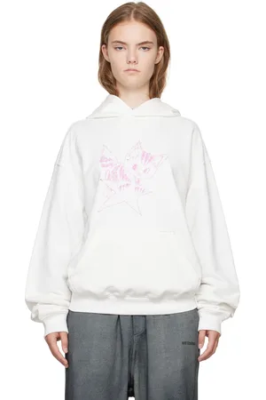 We11 Done White Monster Fitted Hoodie