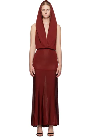 Alaïa Red Deesse Maxi Dress