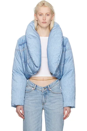 Alexander Wang Blue Cropped Down Jacket