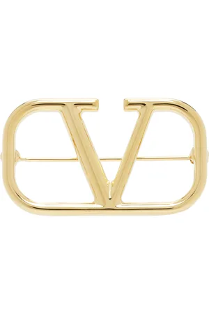 VALENTINO GARAVANI Gold VLogo Signature Brooch