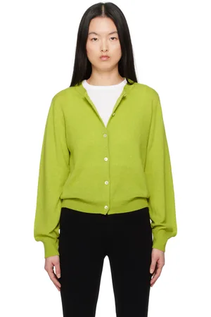 &Daughter Green Enya Cashmere Cardigan