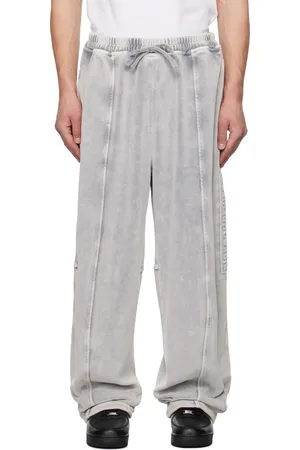 Alexander Wang Gray Embossed Logo Sweatpants