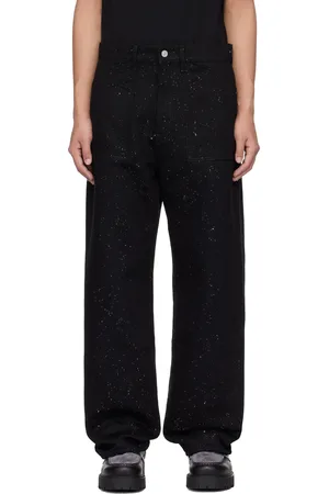 Givenchy Black Loose Fit Monogram 72 Jeans