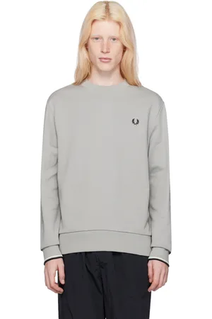 Fred Perry Gray Embroidered Sweatshirt