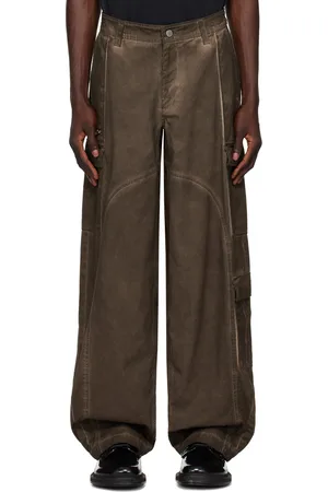 HAN Kjøbenhavn Brown Washed Technical Denim Cargo Pants