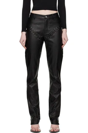 Miaou Hannah Jewett Edition Jet Faux-Leather Trousers