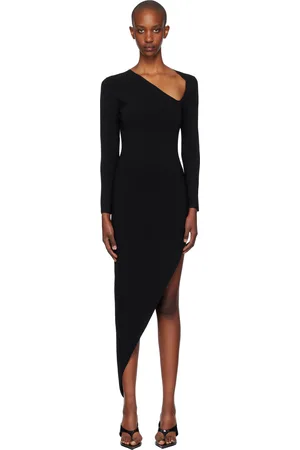 Alexander Wang Asymmetric Long-Sleeve Bodycon Maxi Dress