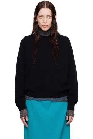 Auralee Black Baby Cashmere Knit Sweater