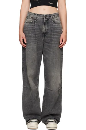 R13 SSENSE Exclusive Gray Wayne Articulated Knee Jeans