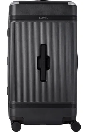 Paravel Black Aviator Trunk Suitcase