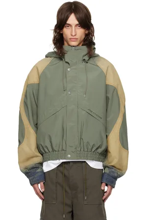 Acne Studios Green Windbreaker Bomber Jacket