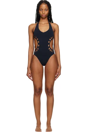 Alaïa Navy Cutout One-Piece Swimsuit