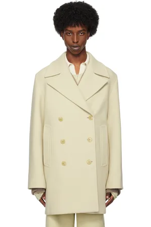 Auralee Green Sponge Wool Melton Peacoat