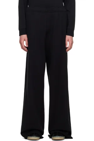 Maison Margiela Black Embroidered Logo Sweatpants