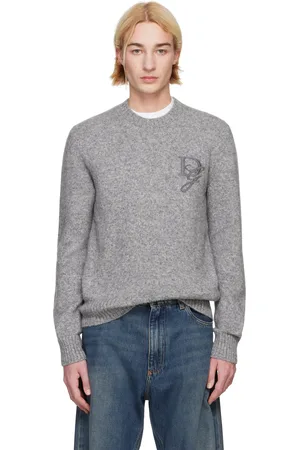 Dolce & Gabbana Gray Round-Neck Wool Sweater