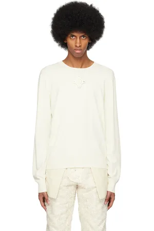 CRAIG GREEN Off-White Eyelet Sweater