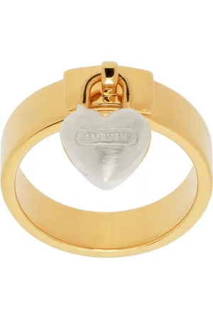 AMBUSH Gold Heart Padlock Ring
