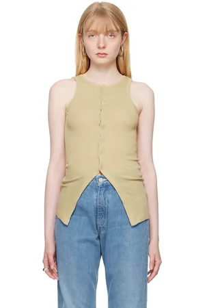 Auralee Khaki Press-Stud Tank Top