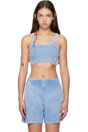 Alexander Wang Blue Cropped Camisole