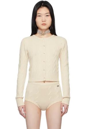 BLUMARINE Off-White Wool & Cashmere Cardigan