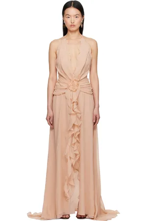 BLUMARINE Pink Georgette Maxi Dress