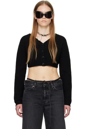 Acne Studios Black Cropped Cardigan