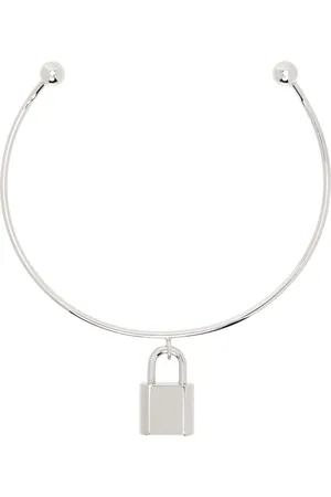Acne Studios Silver Padlock Choker