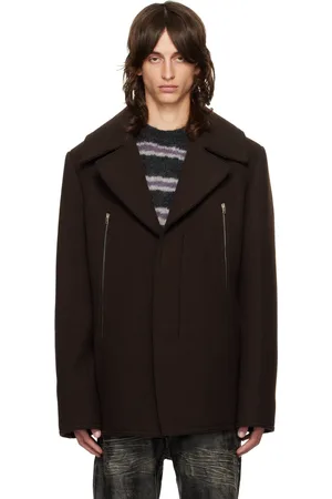 Acne Studios Brown Felted Coat