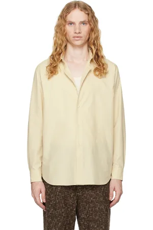 Auralee Yellow Washed Finx Twill Shirt