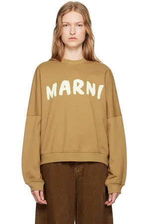 Marni Brown Printed Logo Sweatshirt