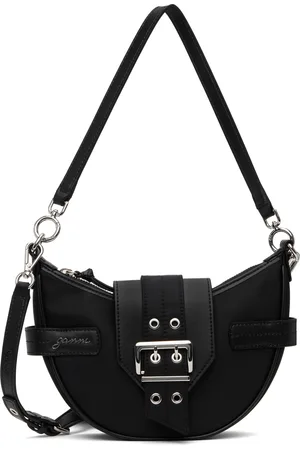 Ganni Black Small Bucky Crossbody Bag