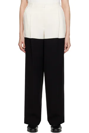 3.1 Phillip Lim Off-White & Black Colorblock Trousers