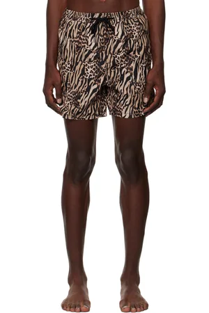 KSUBI Beige & Black Zoo Burner Swim Shorts
