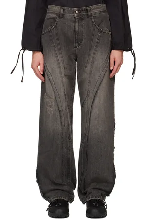 Andersson Bell Black Panel Carpenter Wide-Leg Jeans