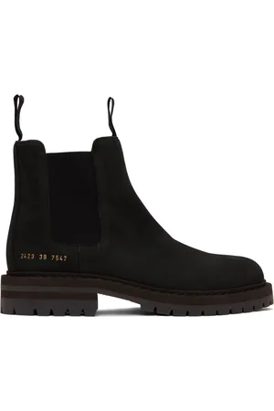 COMMON PROJECTS Black Suede Chelsea Boots