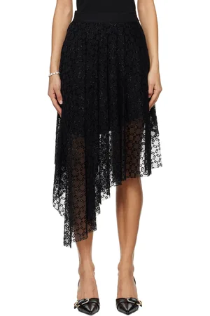 Givenchy Black Tulle Midi Skirt